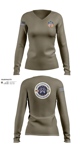 Womens Long Sleeve Vneck Shirt, Nrc Baltimore, , Teamtime, Team time, sublimation, custom sports apparel, team uniforms, spirit wear, spiritwear, sports uniforms, custom shirts, team store, custom team store, fundraiser sports, apparel fundraiser
