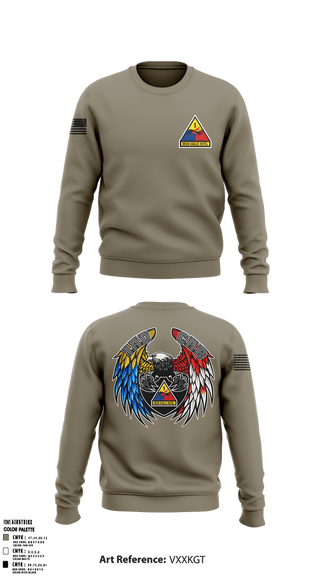 Crew Neck Sweatshirt, 1 AD CAB, Army, Teamtime, Team time, sublimation, custom sports apparel, team uniforms, spirit wear, spiritwear, sports uniforms, custom shirts, team store, custom team store, fundraiser sports, apparel fundraiser