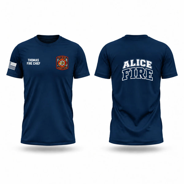 Short Sleeve Performance Shirt, Alice Fire Department, Fire Department, Teamtime, Team time, sublimation, custom sports apparel, team uniforms, spirit wear, spiritwear, sports uniforms, custom shirts, team store, custom team store, fundraiser sports, apparel fundraiser