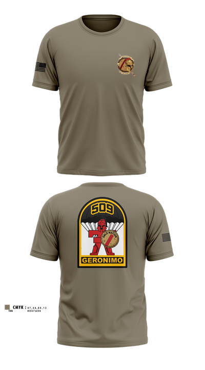 3-509th Parachute Infantry BN Able Nation 10459424 Short Sleeve Performance Shirt - 100
