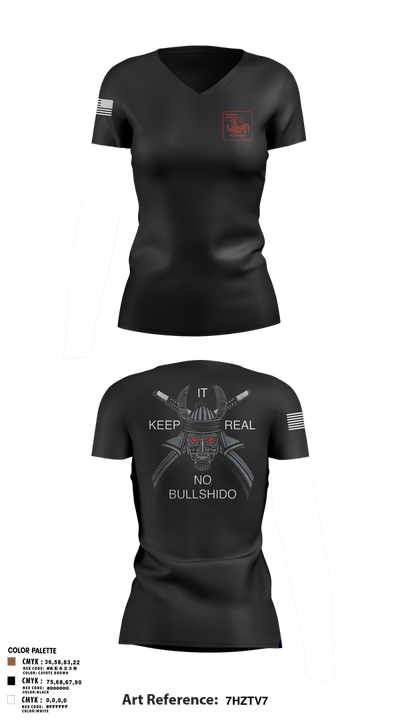 Keep It Real 37981631 Women's Short Sleeve V-neck Shirt - 3