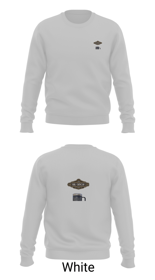 Crew Neck Sweatshirt, Fire Station 1, Fire Department, Teamtime, Team time, sublimation, custom sports apparel, team uniforms, spirit wear, spiritwear, sports uniforms, custom shirts, team store, custom team store, fundraiser sports, apparel fundraiser