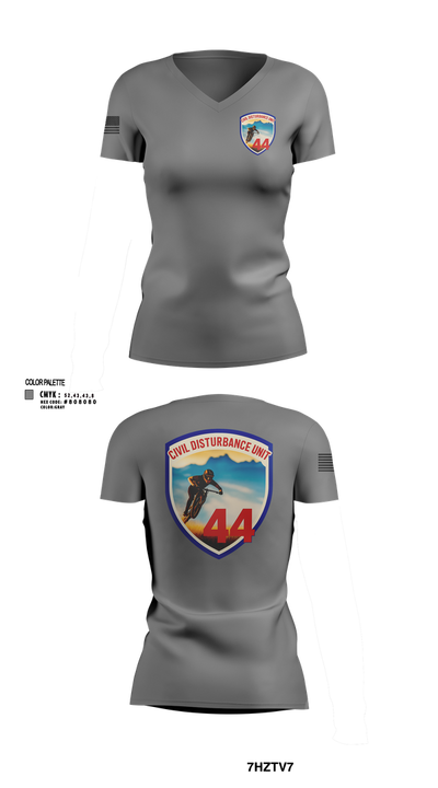 Civil Disturbance Unit 55553252 Women's Short Sleeve V-neck Shirt - 103