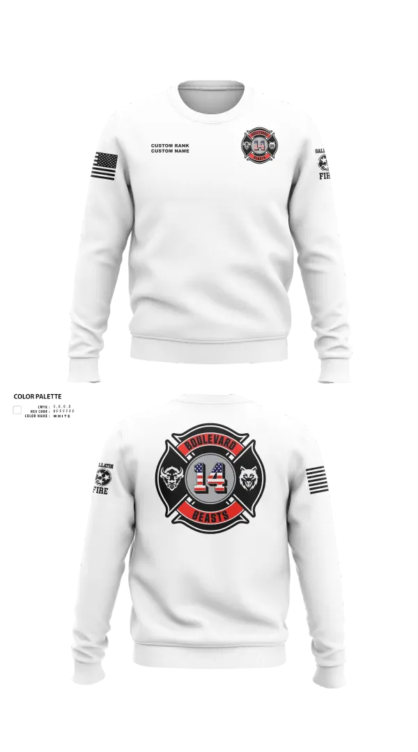 Crew Neck Sweatshirt, Gallatin Fire Department Station 4, Fire Department, Teamtime, Team time, sublimation, custom sports apparel, team uniforms, spirit wear, spiritwear, sports uniforms, custom shirts, team store, custom team store, fundraiser sports, apparel fundraiser