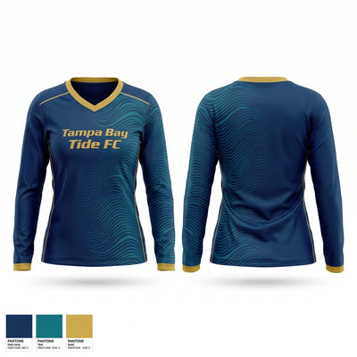 Tampa Bay Tide FC Women's Long Sleeve V-neck Shirt - 1