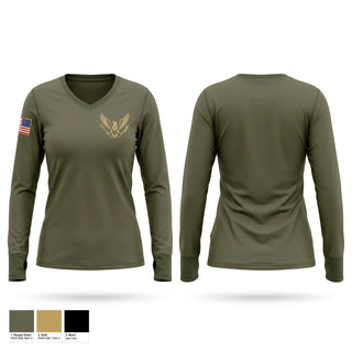 Womens Long Sleeve Vneck Shirt, Sioux City SWAT, Police, Teamtime, Team time, sublimation, custom sports apparel, team uniforms, spirit wear, spiritwear, sports uniforms, custom shirts, team store, custom team store, fundraiser sports, apparel fundraiser