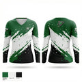 Ridley Green Raiders Girls Flag Football 540718 Women's Long Sleeve V-neck Shirt - 1