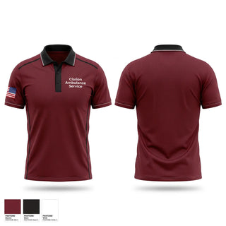 Short Sleeve Performance Polo, Clarion Ambulance Service, EMS/EMT, Teamtime, Team time, sublimation, custom sports apparel, team uniforms, spirit wear, spiritwear, sports uniforms, custom shirts, team store, custom team store, fundraiser sports, apparel fundraiser