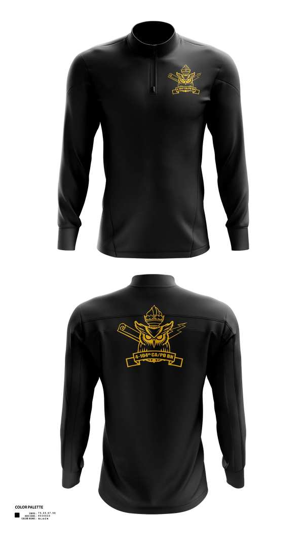 Quarter Zip Jacket, 4th/104th BN (CA/PO), , Teamtime, Team time, sublimation, custom sports apparel, team uniforms, spirit wear, spiritwear, sports uniforms, custom shirts, team store, custom team store, fundraiser sports, apparel fundraiser