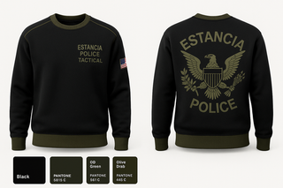 Crew Neck Sweatshirt, Estancia Police, Police, Teamtime, Team time, sublimation, custom sports apparel, team uniforms, spirit wear, spiritwear, sports uniforms, custom shirts, team store, custom team store, fundraiser sports, apparel fundraiser