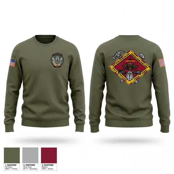 Crew Neck Sweatshirt, 1st CRR, Marines, Teamtime, Team time, sublimation, custom sports apparel, team uniforms, spirit wear, spiritwear, sports uniforms, custom shirts, team store, custom team store, fundraiser sports, apparel fundraiser