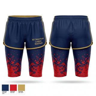 Womens Shorts, NY American Legion Baseball, Baseball, Teamtime, Team time, sublimation, custom sports apparel, team uniforms, spirit wear, spiritwear, sports uniforms, custom shirts, team store, custom team store, fundraiser sports, apparel fundraiser