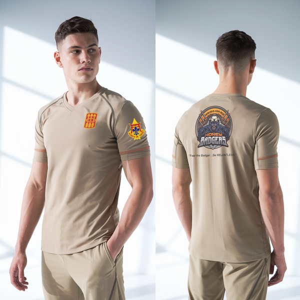 Short Sleeve Performance Shirt, Honey Badgers / 30X, Army, Teamtime, Team time, sublimation, custom sports apparel, team uniforms, spirit wear, spiritwear, sports uniforms, custom shirts, team store, custom team store, fundraiser sports, apparel fundraiser