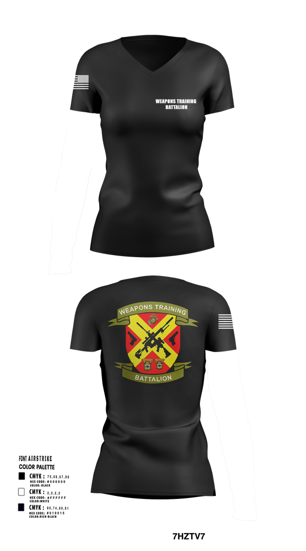 Womens Short Sleeve Vneck Shirt, Weapons Training Battalion, Marines, Teamtime, Team time, sublimation, custom sports apparel, team uniforms, spirit wear, spiritwear, sports uniforms, custom shirts, team store, custom team store, fundraiser sports, apparel fundraiser