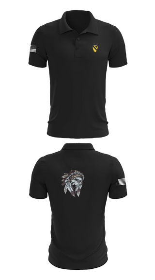 Short Sleeve Performance Polo, 6-9 Cavalry Regiment, , Teamtime, Team time, sublimation, custom sports apparel, team uniforms, spirit wear, spiritwear, sports uniforms, custom shirts, team store, custom team store, fundraiser sports, apparel fundraiser
