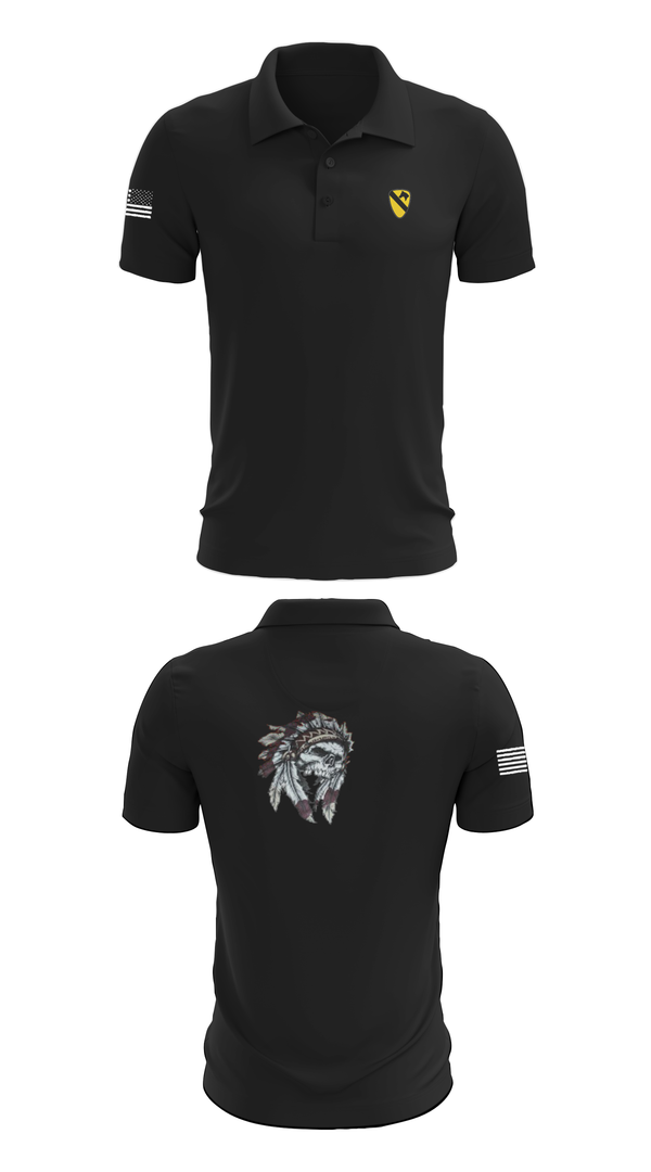 Short Sleeve Performance Polo, 6-9 Cavalry Regiment, , Teamtime, Team time, sublimation, custom sports apparel, team uniforms, spirit wear, spiritwear, sports uniforms, custom shirts, team store, custom team store, fundraiser sports, apparel fundraiser