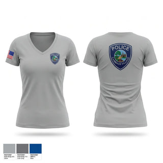 Womens Short Sleeve Vneck Shirt, Cammack Village Police Department, Police, Teamtime, Team time, sublimation, custom sports apparel, team uniforms, spirit wear, spiritwear, sports uniforms, custom shirts, team store, custom team store, fundraiser sports, apparel fundraiser