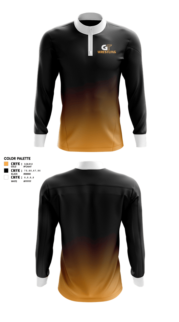 Quarter Zip Jacket, Groton Tigers, Wrestling, Teamtime, Team time, sublimation, custom sports apparel, team uniforms, spirit wear, spiritwear, sports uniforms, custom shirts, team store, custom team store, fundraiser sports, apparel fundraiser