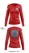 SHILLINGTON FIRE DEPARTMENT 25049133 Women's Long Sleeve V-neck Shirt - 15