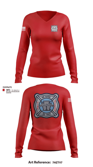 Womens Long Sleeve Vneck Shirt, SHILLINGTON FIRE DEPARTMENT, Fire Department, Teamtime, Team time, sublimation, custom sports apparel, team uniforms, spirit wear, spiritwear, sports uniforms, custom shirts, team store, custom team store, fundraiser sports, apparel fundraiser