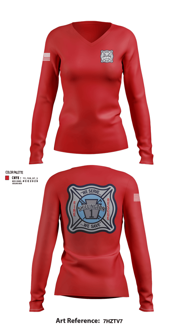 Womens Long Sleeve Vneck Shirt, SHILLINGTON FIRE DEPARTMENT, Fire Department, Teamtime, Team time, sublimation, custom sports apparel, team uniforms, spirit wear, spiritwear, sports uniforms, custom shirts, team store, custom team store, fundraiser sports, apparel fundraiser