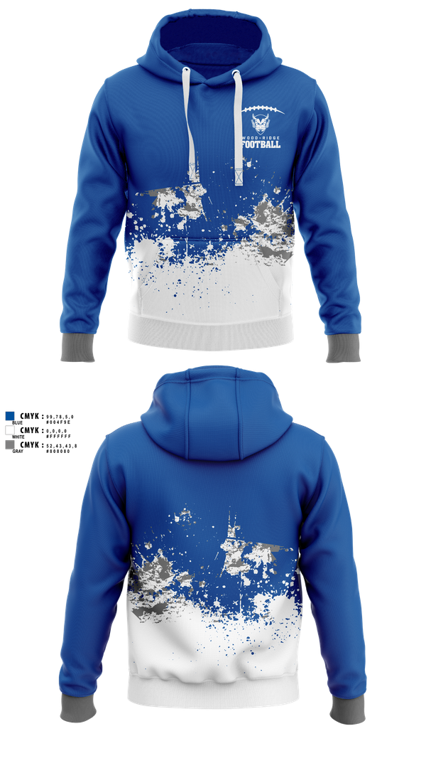 Hoodie, Wood-Ridge Football, , Teamtime, Team time, sublimation, custom sports apparel, team uniforms, spirit wear, spiritwear, sports uniforms, custom shirts, team store, custom team store, fundraiser sports, apparel fundraiser