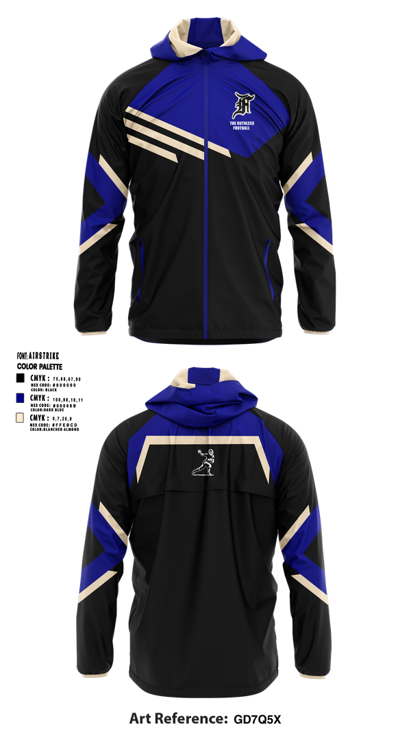 Windbreaker, The ruthless footballers, , Teamtime, Team time, sublimation, custom sports apparel, team uniforms, spirit wear, spiritwear, sports uniforms, custom shirts, team store, custom team store, fundraiser sports, apparel fundraiser