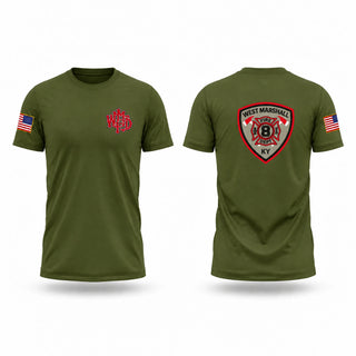 Old School Cotton Feel Shirt, WEST MARSHALL FIRE DEPARTMENT, Fire Department, Teamtime, Team time, sublimation, custom sports apparel, team uniforms, spirit wear, spiritwear, sports uniforms, custom shirts, team store, custom team store, fundraiser sports, apparel fundraiser