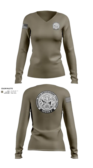 Womens Long Sleeve Vneck Shirt, Alabama Drug Enforcement Task Force, Police, Teamtime, Team time, sublimation, custom sports apparel, team uniforms, spirit wear, spiritwear, sports uniforms, custom shirts, team store, custom team store, fundraiser sports, apparel fundraiser