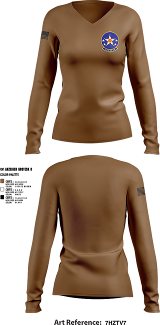 Womens Long Sleeve Vneck Shirt, 224th, , Teamtime, Team time, sublimation, custom sports apparel, team uniforms, spirit wear, spiritwear, sports uniforms, custom shirts, team store, custom team store, fundraiser sports, apparel fundraiser