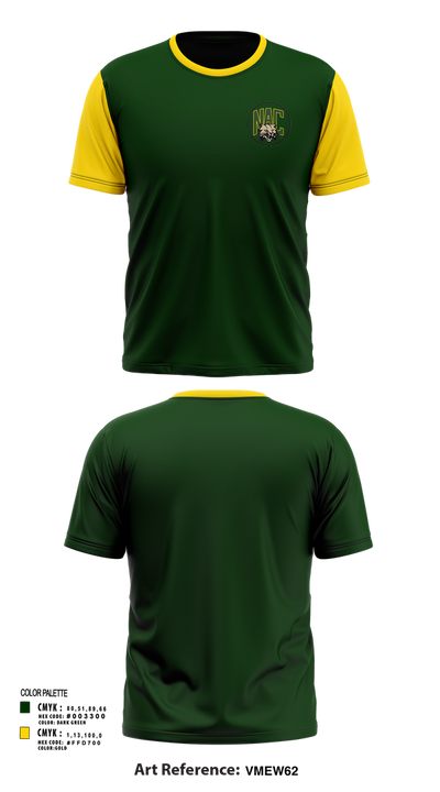 Northern Adirondack Central Middle School Soccer 55495373 Short Sleeve Performance Shirt - 134