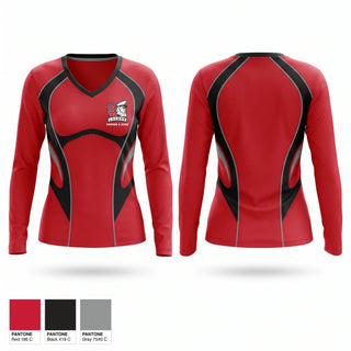 Womens Long Sleeve Vneck Shirt, Spring Lake HS Boys Swimming/ Diving Team, Swimming, Teamtime, Team time, sublimation, custom sports apparel, team uniforms, spirit wear, spiritwear, sports uniforms, custom shirts, team store, custom team store, fundraiser sports, apparel fundraiser