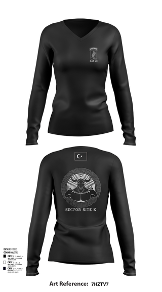 Womens Long Sleeve Vneck Shirt, 173RD ABN, Army, Teamtime, Team time, sublimation, custom sports apparel, team uniforms, spirit wear, spiritwear, sports uniforms, custom shirts, team store, custom team store, fundraiser sports, apparel fundraiser