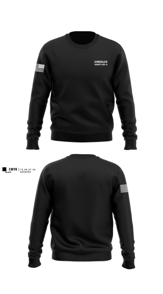 Crew Neck Sweatshirt, Gonzales County ESD #1, EMS/EMT, Teamtime, Team time, sublimation, custom sports apparel, team uniforms, spirit wear, spiritwear, sports uniforms, custom shirts, team store, custom team store, fundraiser sports, apparel fundraiser