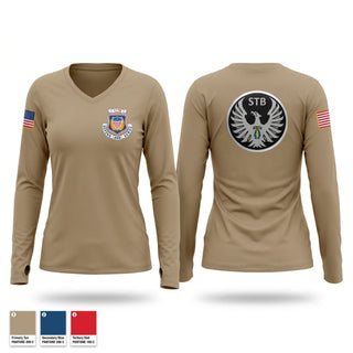Womens Long Sleeve Vneck Shirt, 528TH S-1, Army, Teamtime, Team time, sublimation, custom sports apparel, team uniforms, spirit wear, spiritwear, sports uniforms, custom shirts, team store, custom team store, fundraiser sports, apparel fundraiser