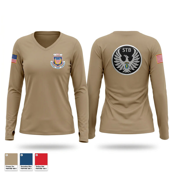 Womens Long Sleeve Vneck Shirt, 528TH S-1, Army, Teamtime, Team time, sublimation, custom sports apparel, team uniforms, spirit wear, spiritwear, sports uniforms, custom shirts, team store, custom team store, fundraiser sports, apparel fundraiser
