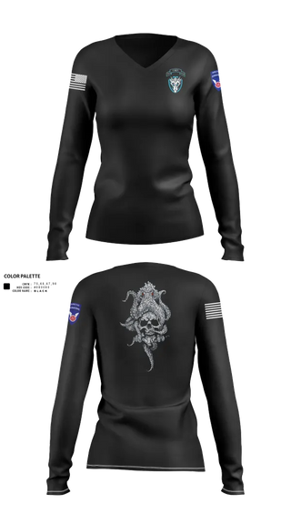 Womens Long Sleeve Vneck Shirt, , Army, Teamtime, Team time, sublimation, custom sports apparel, team uniforms, spirit wear, spiritwear, sports uniforms, custom shirts, team store, custom team store, fundraiser sports, apparel fundraiser
