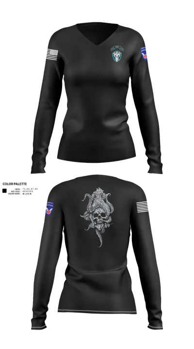 95th cbrn 3rd plt Women's Long Sleeve V-neck Shirt - 120