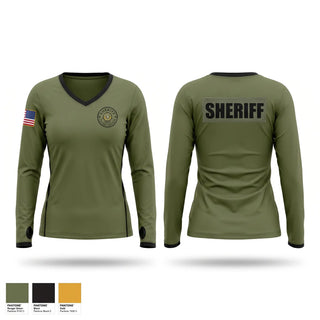 Womens Long Sleeve Vneck Shirt, Laurel county sheriffs office, Police, Teamtime, Team time, sublimation, custom sports apparel, team uniforms, spirit wear, spiritwear, sports uniforms, custom shirts, team store, custom team store, fundraiser sports, apparel fundraiser