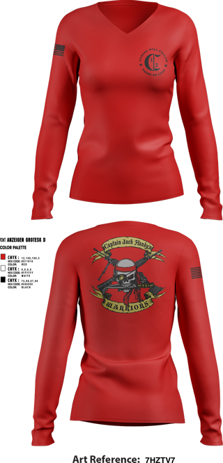 Womens Long Sleeve Vneck Shirt, 1st Battalion 2nd Marines Charlie Company, , Teamtime, Team time, sublimation, custom sports apparel, team uniforms, spirit wear, spiritwear, sports uniforms, custom shirts, team store, custom team store, fundraiser sports, apparel fundraiser