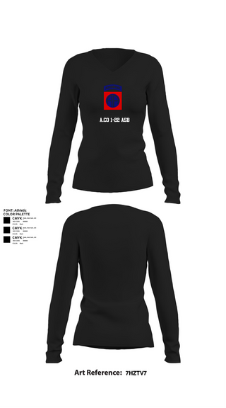 Womens Long Sleeve Vneck Shirt, A.Co 1-22 ASB, , Teamtime, Team time, sublimation, custom sports apparel, team uniforms, spirit wear, spiritwear, sports uniforms, custom shirts, team store, custom team store, fundraiser sports, apparel fundraiser