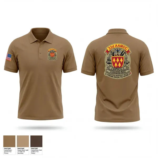 Short Sleeve Performance Polo, 32d AAMDC DPICC, Army, Teamtime, Team time, sublimation, custom sports apparel, team uniforms, spirit wear, spiritwear, sports uniforms, custom shirts, team store, custom team store, fundraiser sports, apparel fundraiser