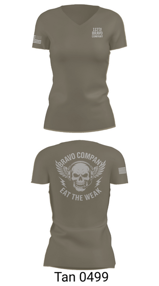 Womens Short Sleeve Vneck Shirt, 112th Signal Battalion B CO, , Teamtime, Team time, sublimation, custom sports apparel, team uniforms, spirit wear, spiritwear, sports uniforms, custom shirts, team store, custom team store, fundraiser sports, apparel fundraiser
