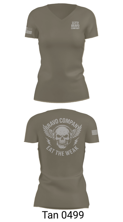 112th Signal Battalion B CO 38281413 Women's Short Sleeve V-neck Shirt - 68