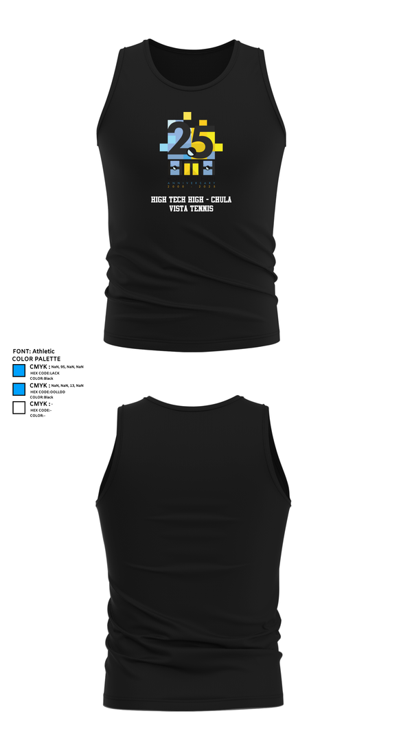 Tank Top, High Tech High - Chula Vista Tennis, Tennis, Teamtime, Team time, sublimation, custom sports apparel, team uniforms, spirit wear, spiritwear, sports uniforms, custom shirts, team store, custom team store, fundraiser sports, apparel fundraiser
