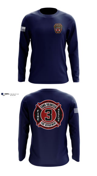 Long Sleeve Performance Shirt, Como Volunteer Fire Department, Fire Department, Teamtime, Team time, sublimation, custom sports apparel, team uniforms, spirit wear, spiritwear, sports uniforms, custom shirts, team store, custom team store, fundraiser sports, apparel fundraiser