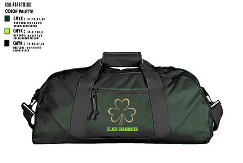 Duffle Bag, Black Shamrocks, , Teamtime, Team time, sublimation, custom sports apparel, team uniforms, spirit wear, spiritwear, sports uniforms, custom shirts, team store, custom team store, fundraiser sports, apparel fundraiser