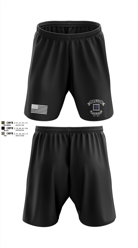Athletic Shorts With Pockets, Papillion Police Department, Police, Teamtime, Team time, sublimation, custom sports apparel, team uniforms, spirit wear, spiritwear, sports uniforms, custom shirts, team store, custom team store, fundraiser sports, apparel fundraiser