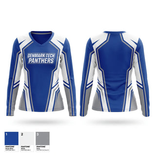 Womens Long Sleeve Vneck Shirt, Denmark Tech Panthers, Baseball, Teamtime, Team time, sublimation, custom sports apparel, team uniforms, spirit wear, spiritwear, sports uniforms, custom shirts, team store, custom team store, fundraiser sports, apparel fundraiser