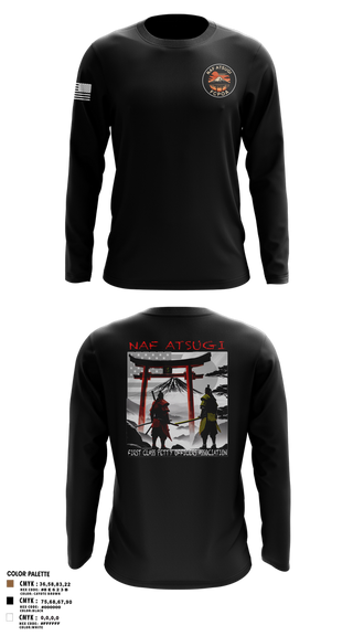 Long Sleeve Performance Shirt, NAF ATSUGI FCPOA, Navy, Teamtime, Team time, sublimation, custom sports apparel, team uniforms, spirit wear, spiritwear, sports uniforms, custom shirts, team store, custom team store, fundraiser sports, apparel fundraiser